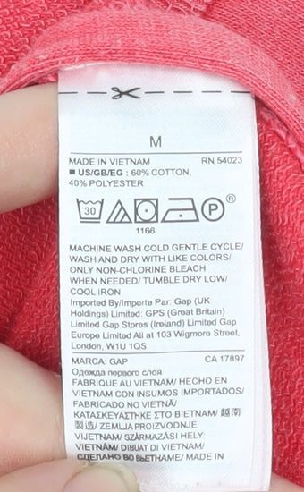 Gap Men’s Pink Pullover Sweatshirt M Cotton Blend Crew Neck