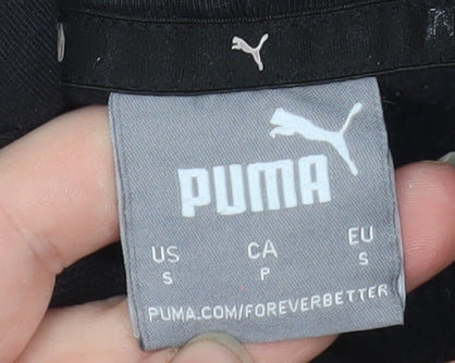 Puma Womens Black Small Pullover Hoodie Sweatshirt