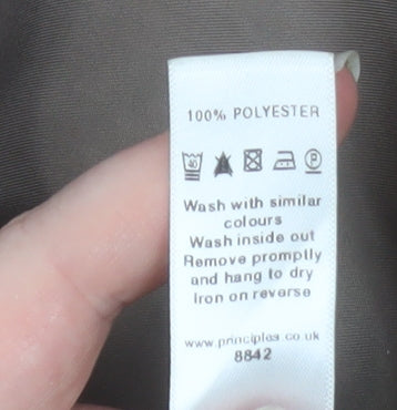 Principles Womens Brown Long Parka Coat Size 12 Lightweight