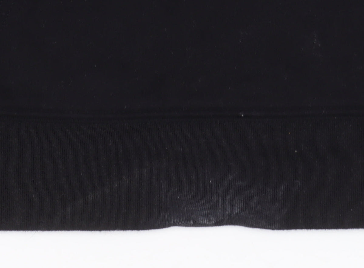 Gap Womens Black Pullover Hoodie Medium Cotton Blend Logo
