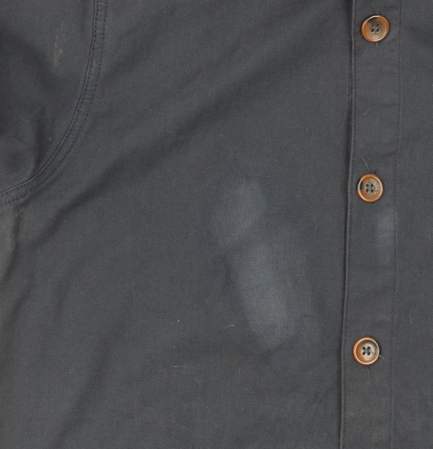 Threadbare Men's Blue Cotton Button-Up Casual Overshirt M