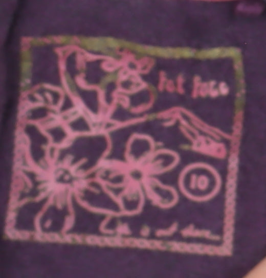 FatFace Womens Purple Cardigan Size 10 Long Sleeve Knit