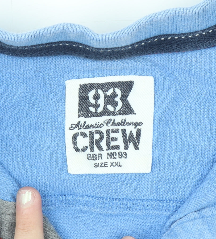 Crew 93 Men's Blue 2XL Atlantic Challenge Polo Shirt