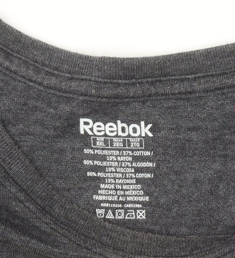 Reebok Men’s Grey 2XL Panthers Graphic Sports T-Shirt