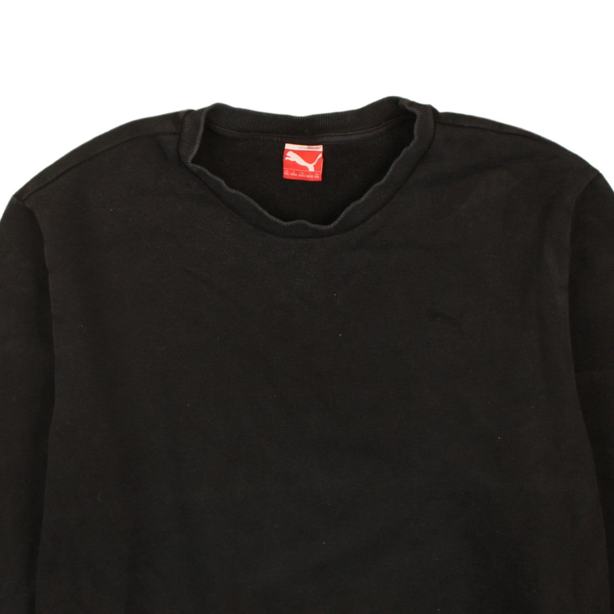 Puma Mens Black 2XL Pullover Sweatshirt Crew Neck Fleece Top
