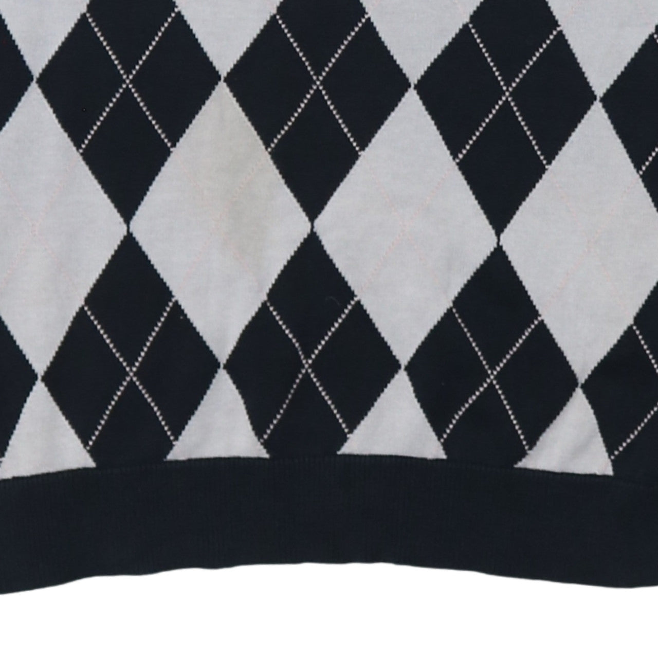 Tommy Hilfiger Men's Blue Argyle V-Neck Cotton Jumper M
