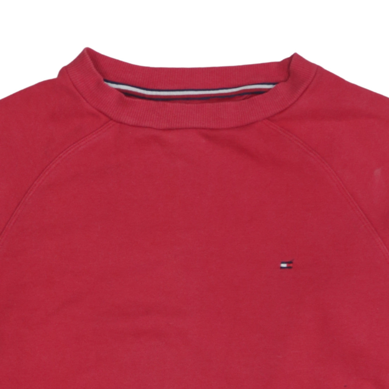 Tommy Hilfiger Men's Red Small Crew Neck Cotton Sweatshirt
