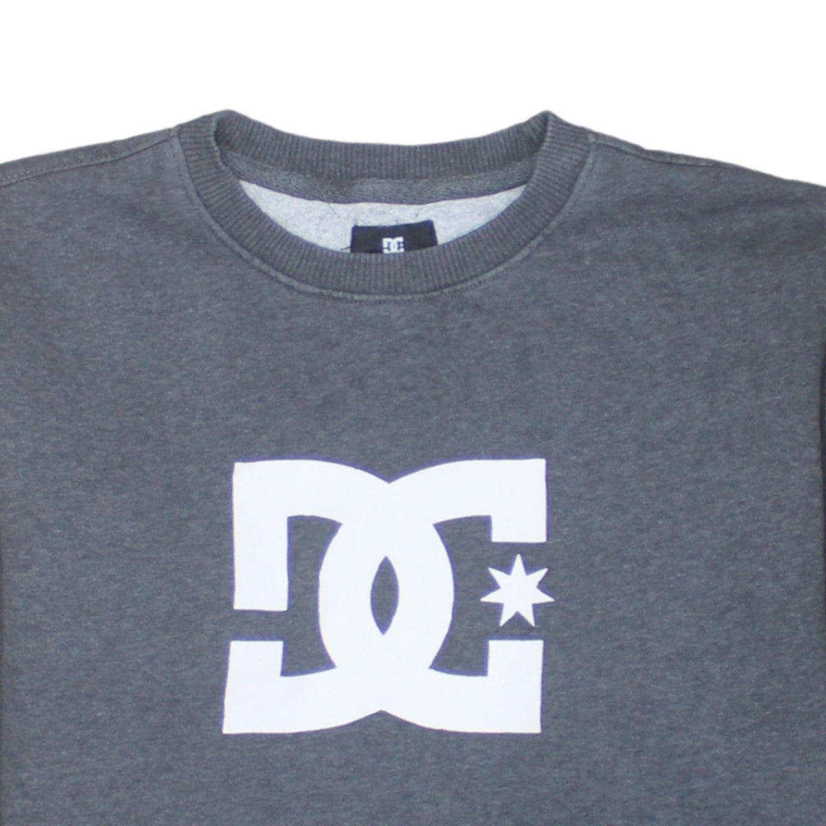 DC Boys Grey Fleece Crew Neck Logo Sweatshirt XL 16 Years