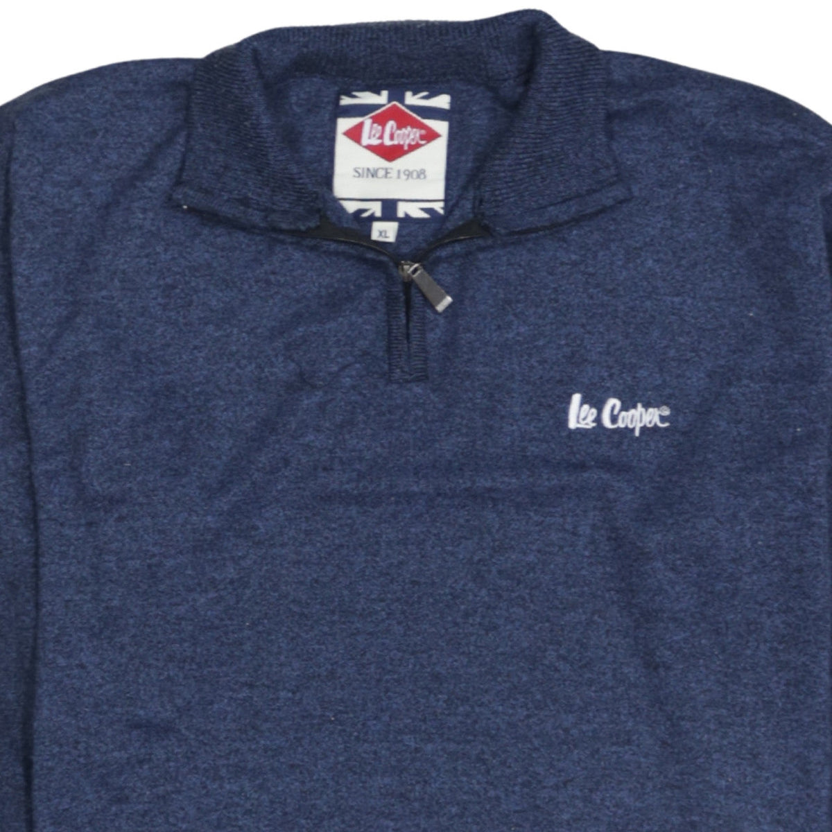 Lee Cooper Men's Blue XL 1/4 Zip Sweatshirt High Neck Top
