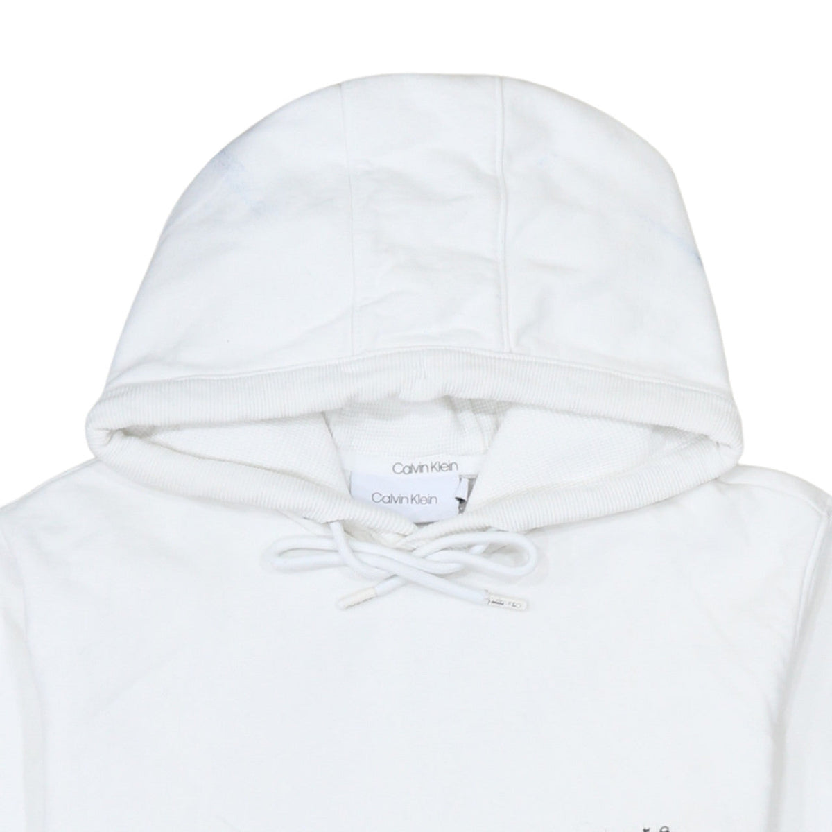 Calvin Klein Men's White Pullover Hoodie Size S