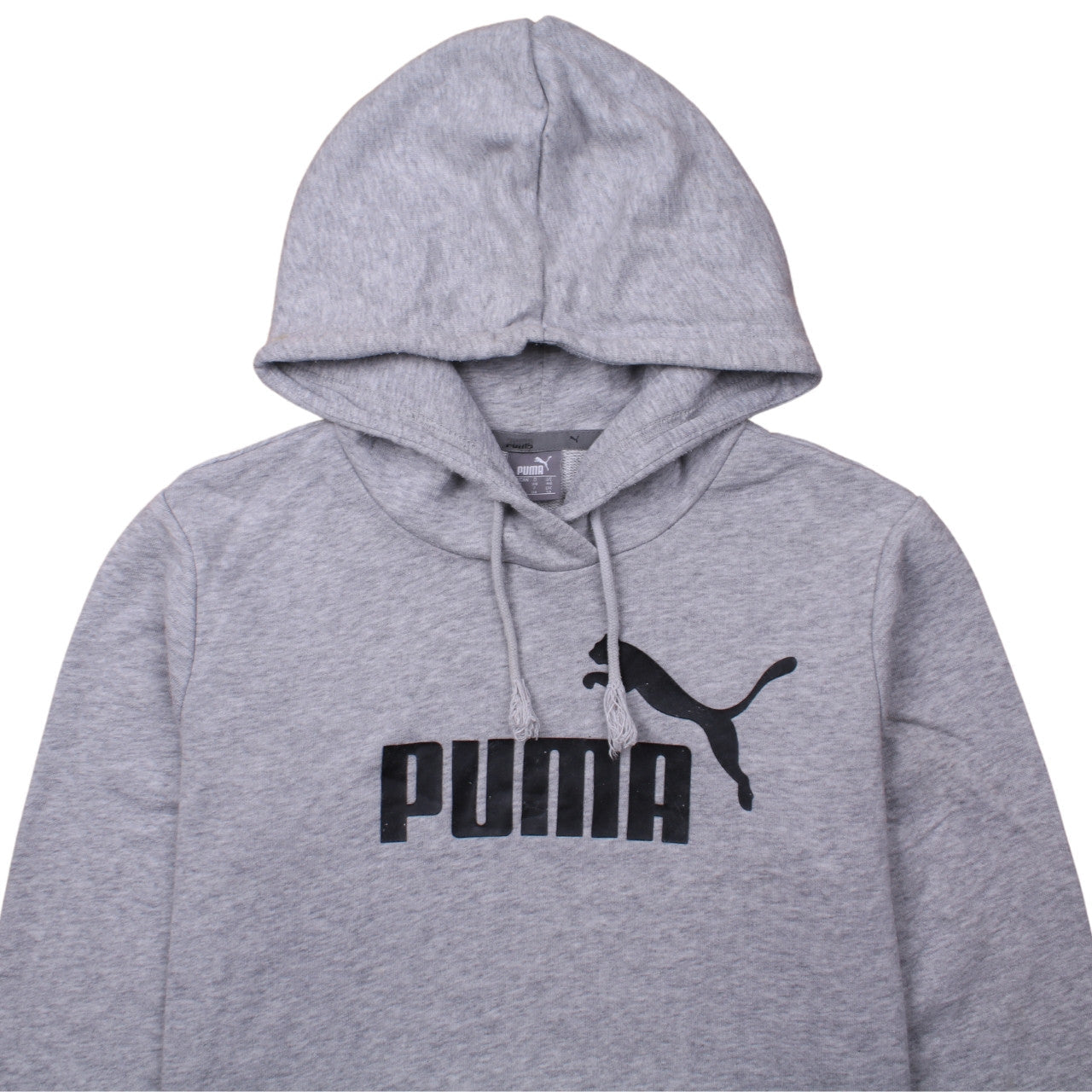 Puma Women Grey Pullover Hoodie Size 10 Logo Casual Sweatshirt