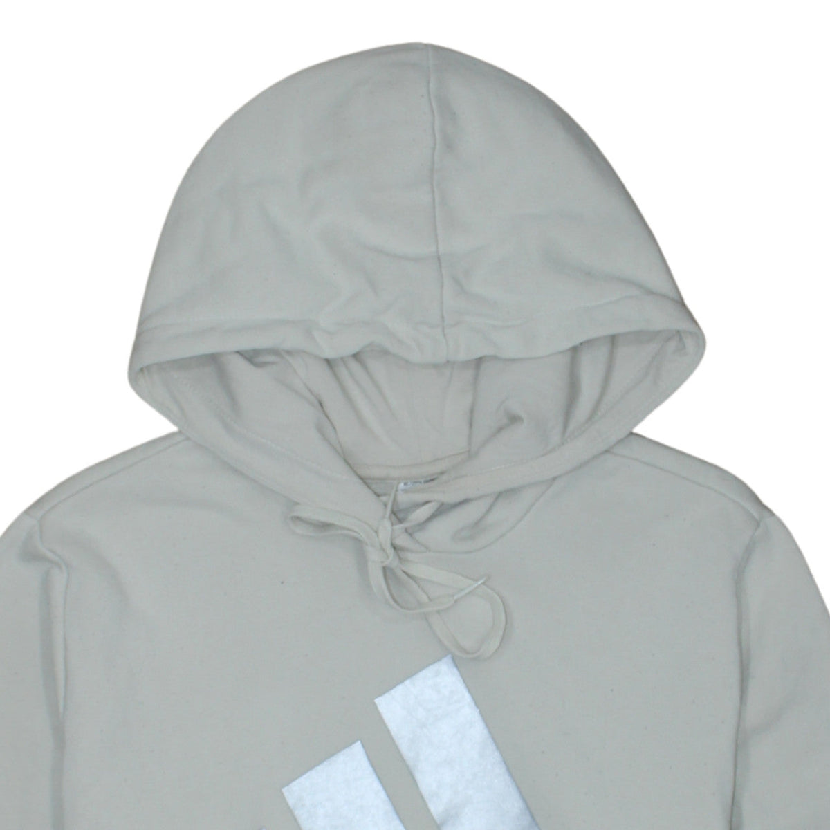 Adidas Women Beige Logo Pullover Hoodie Size L-16/18