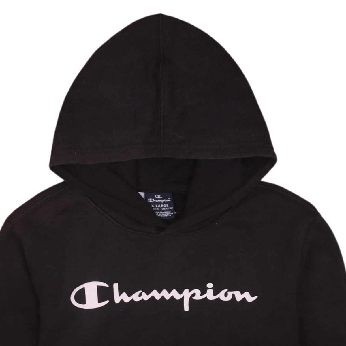Champion Boys Black XL 13-14 Years Pullover Hoodie Sweatshirt