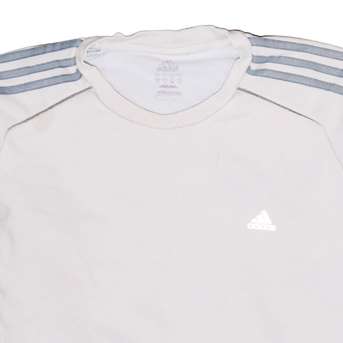 Adidas Men's White Crew Neck Long Sleeve Sports Sweatshirt Size M