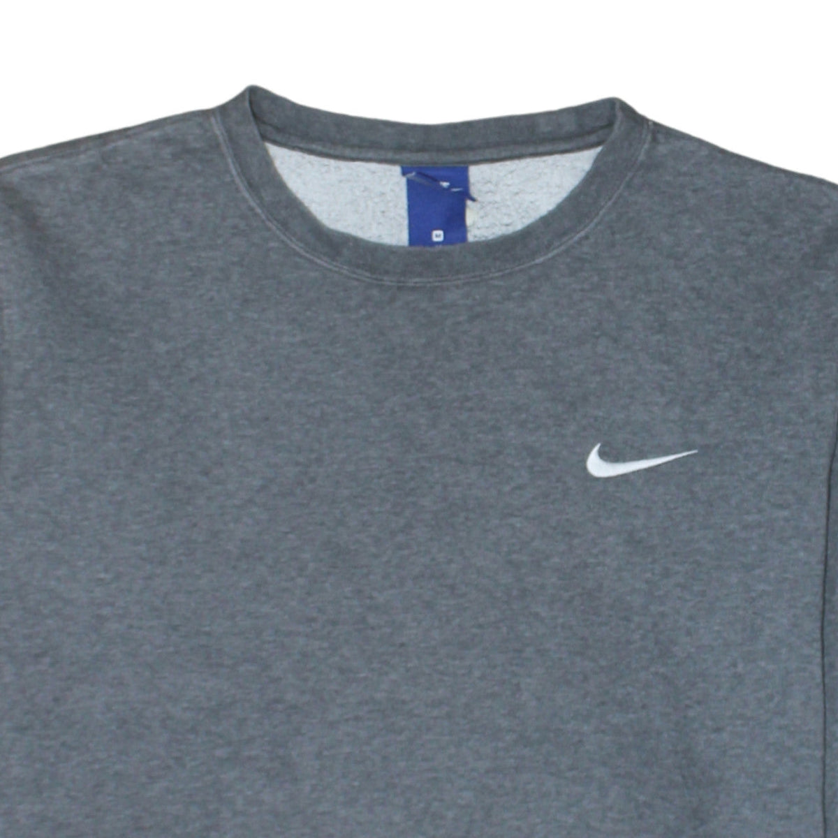 Nike Men Grey Crew Neck Logo Pullover Sweatshirt Size M