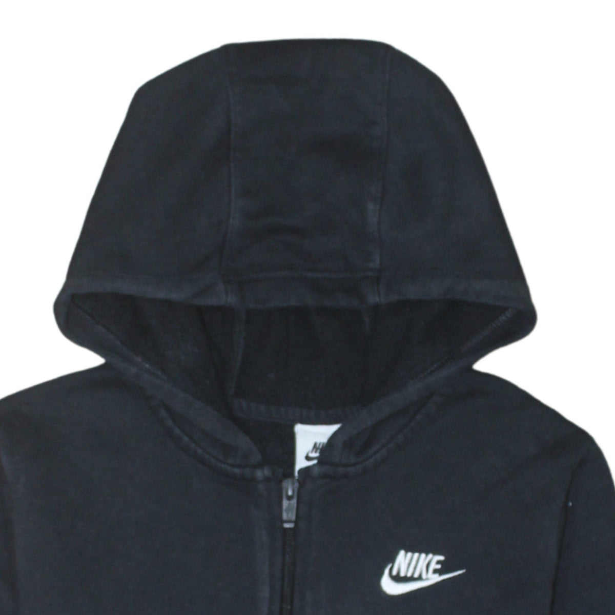 Nike Boys Black Full Zip Hoodie L 147-158cm Cotton Blend Casual