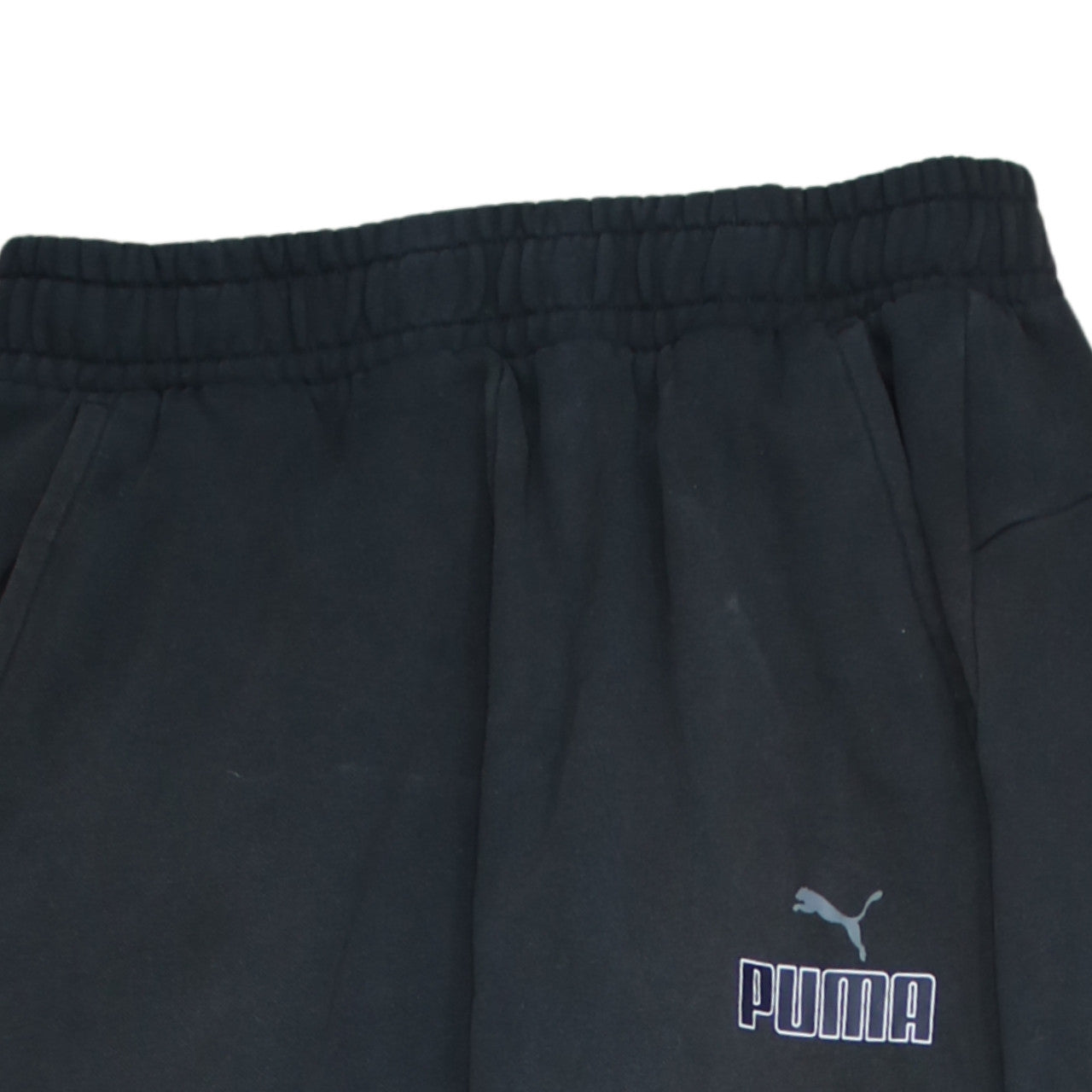 Puma Men's Black Jogger Trousers Size M Regular Fit Fleece