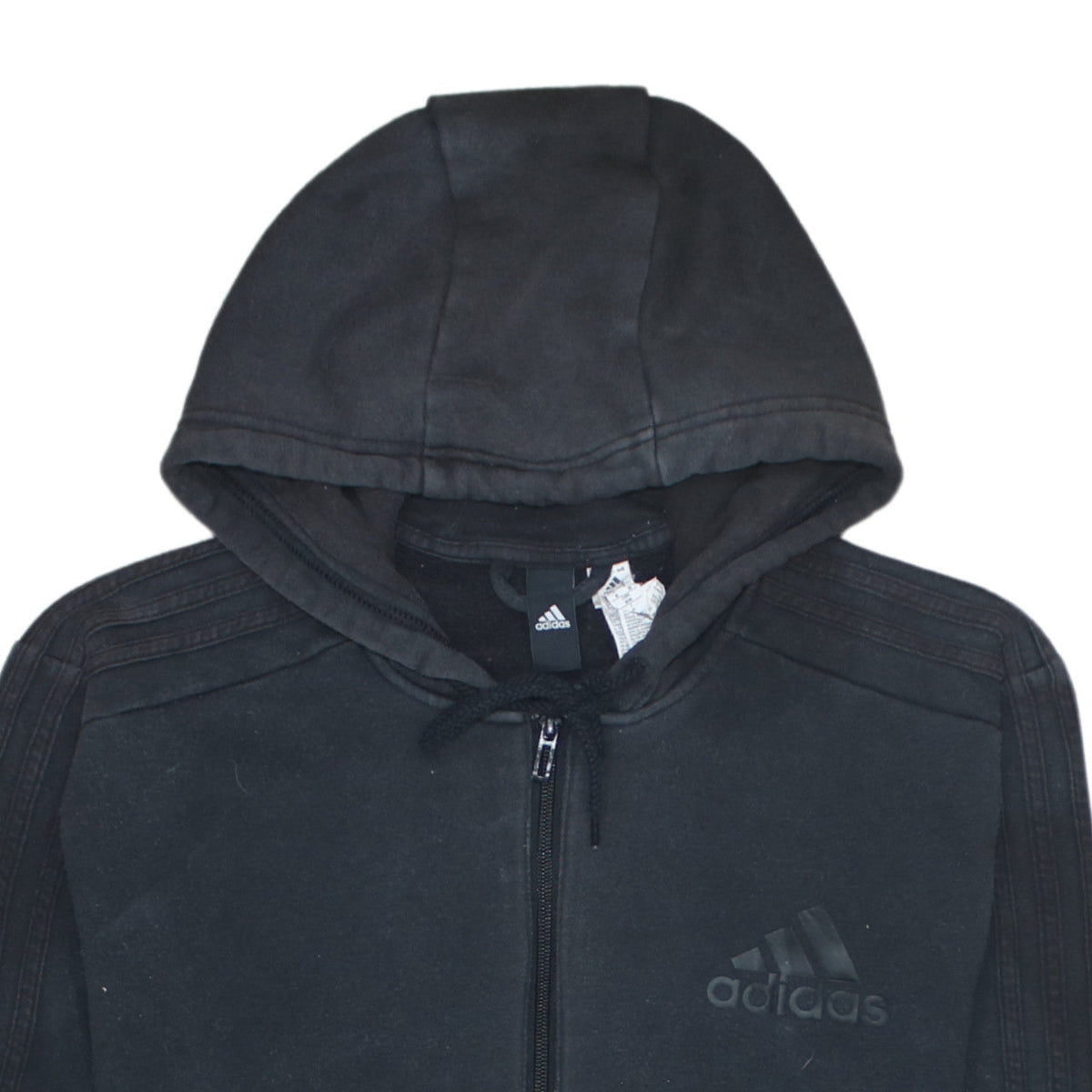adidas Men's Black Full Zip Fleece Hoodie Size M