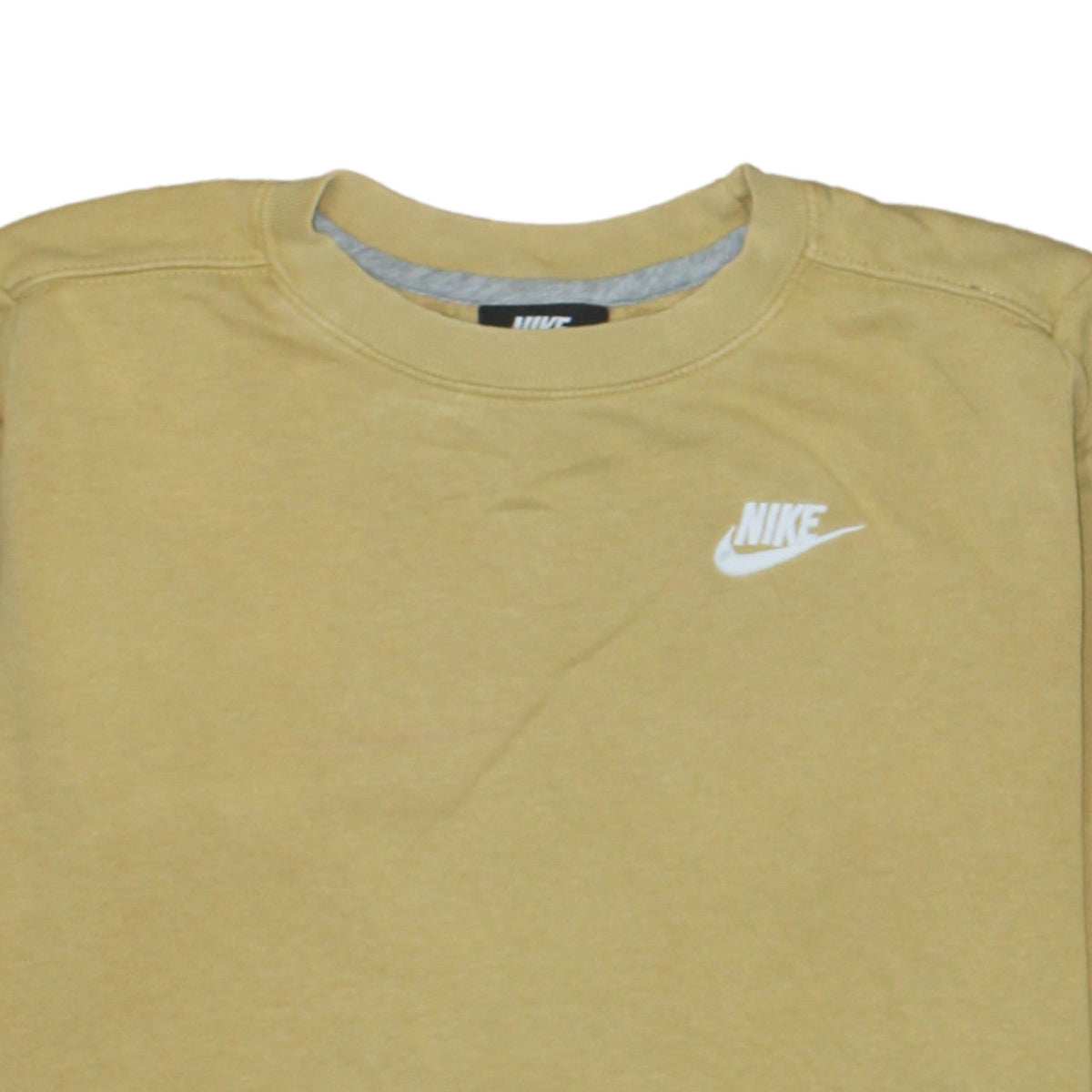 Nike Men's Beige Crew Neck Regular Fit Sweatshirt Size S