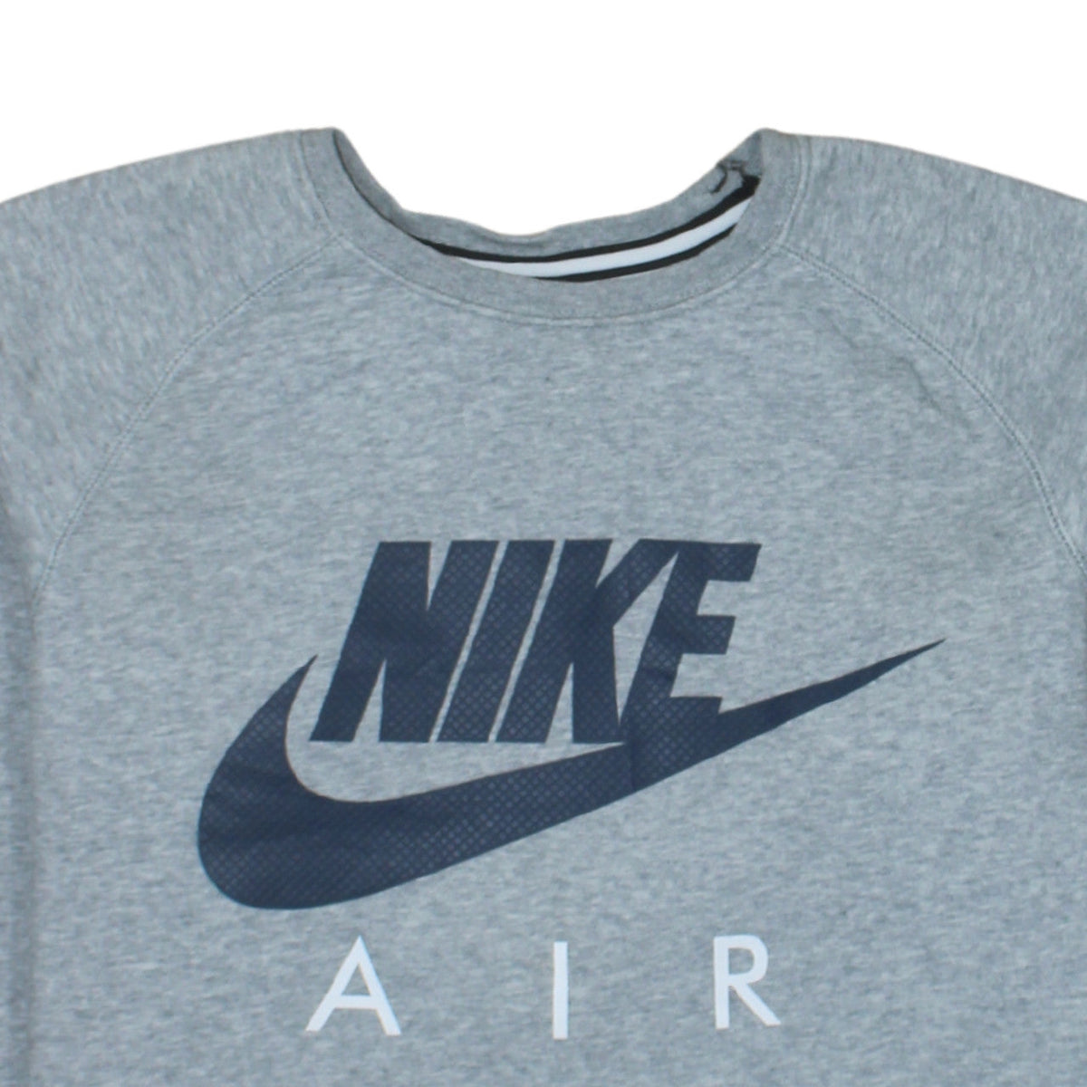 Nike Men's Grey Air Logo Crew Neck Pullover Sweatshirt Size S