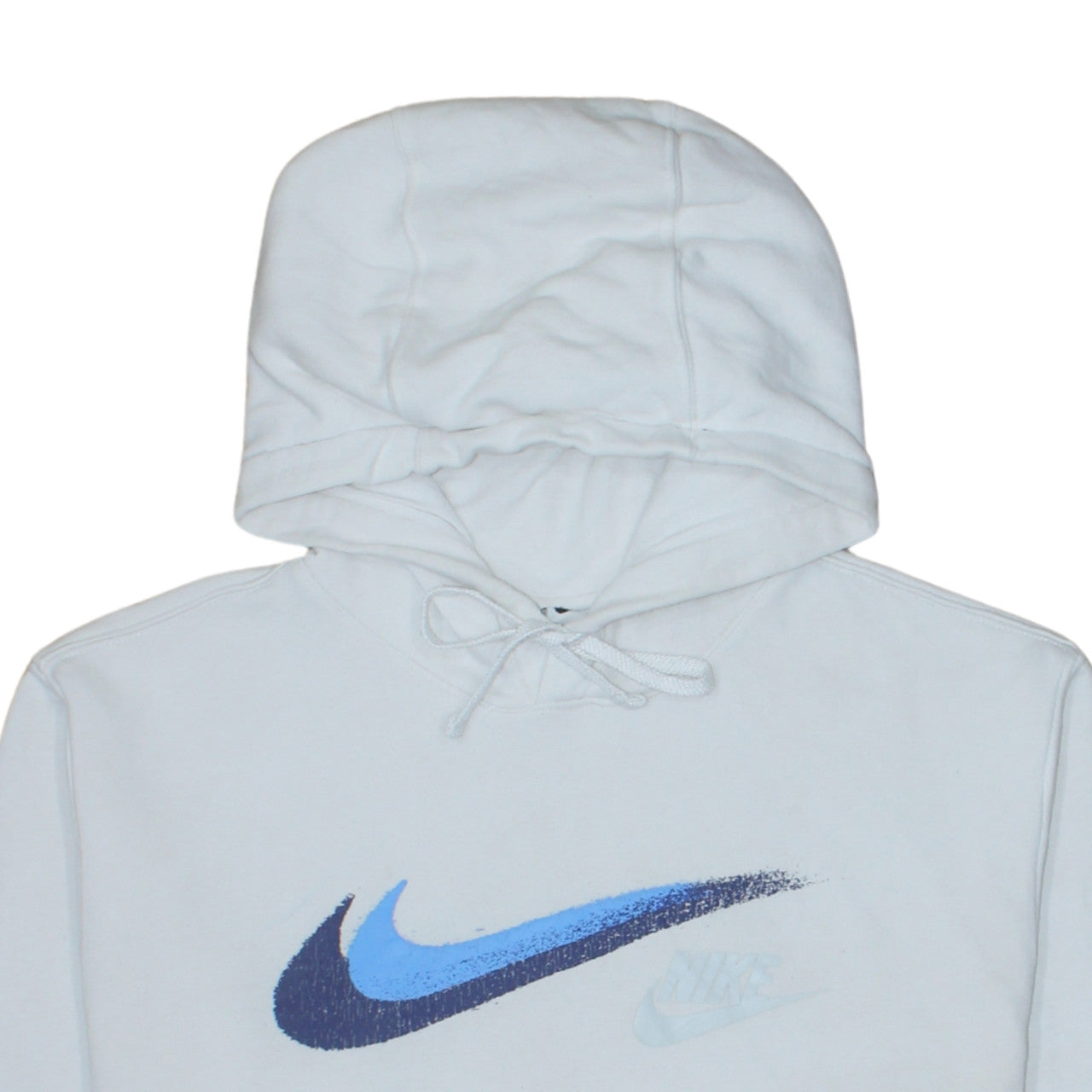 Nike Men's White Swoosh Pullover Hoodie Small Regular Fit