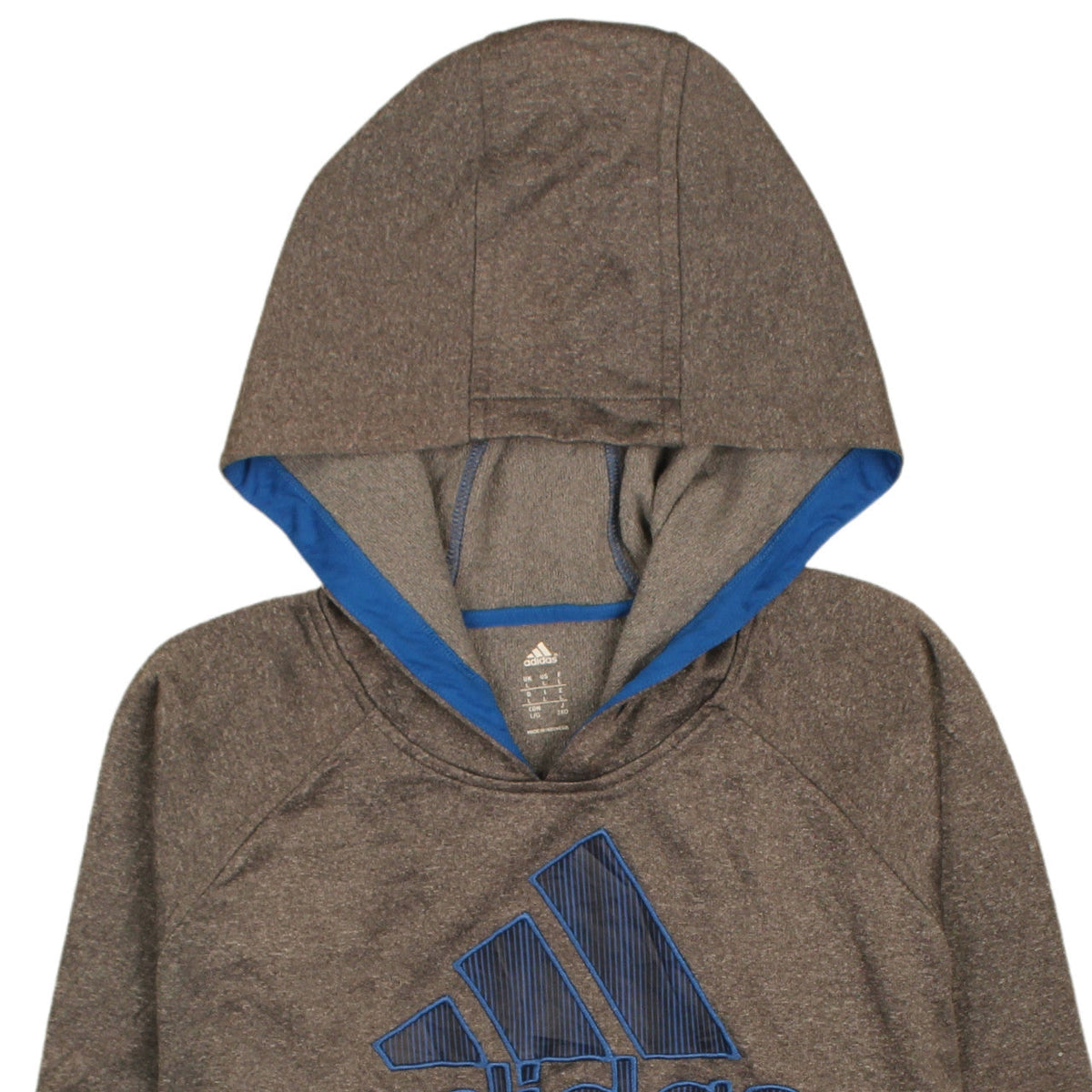 Adidas Men's Brown Pullover Hoodie L Graphic Logo Sportswear