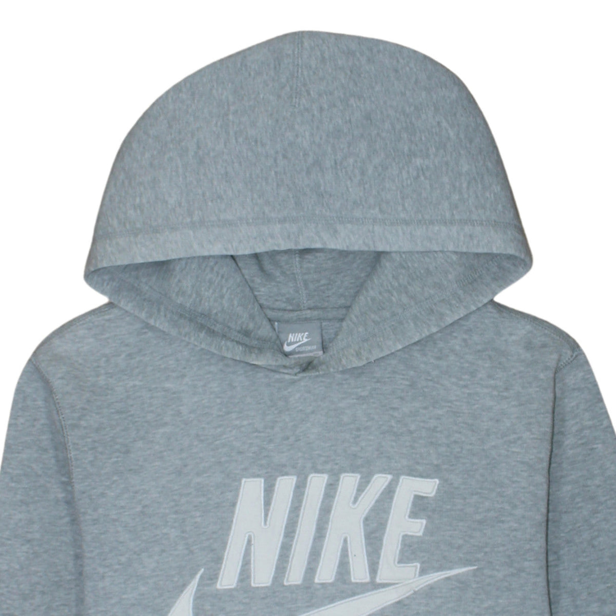 Nike Men's Grey Pullover Hoodie Small Logo Sportswear Sweatshirt