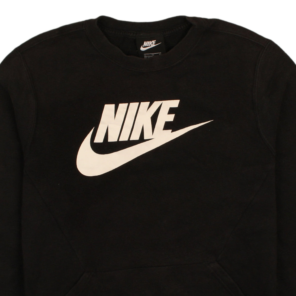 Nike Boys Black XL Pullover Sweatshirt Fleece Crew Neck Logo Sportswear
