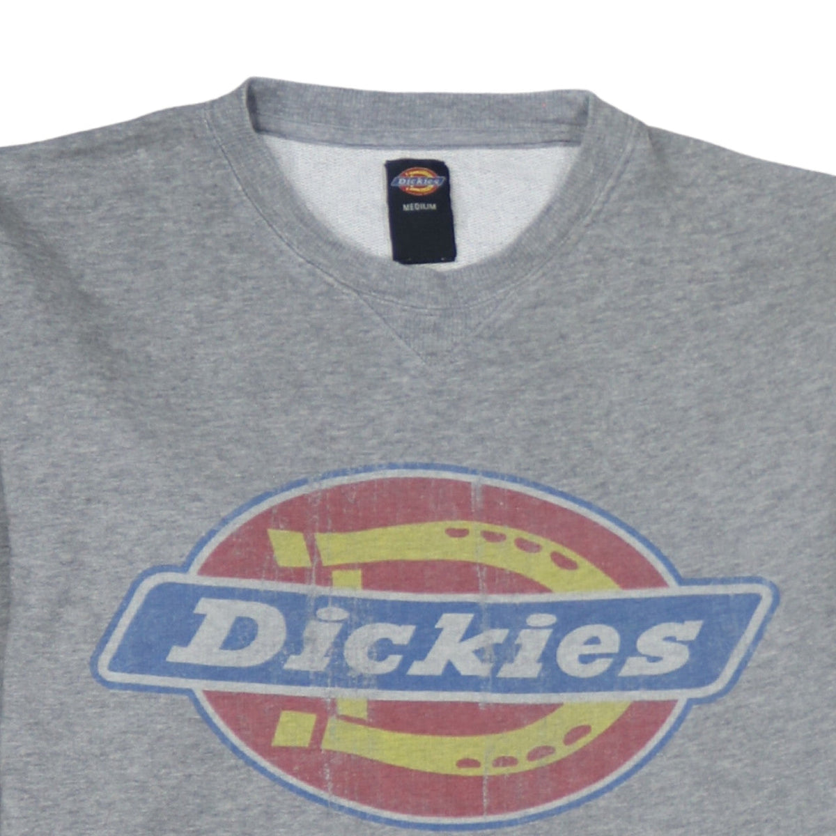 Dickies Men's Grey Medium Athletic Sweatshirt - Logo Print Cotton Blend
