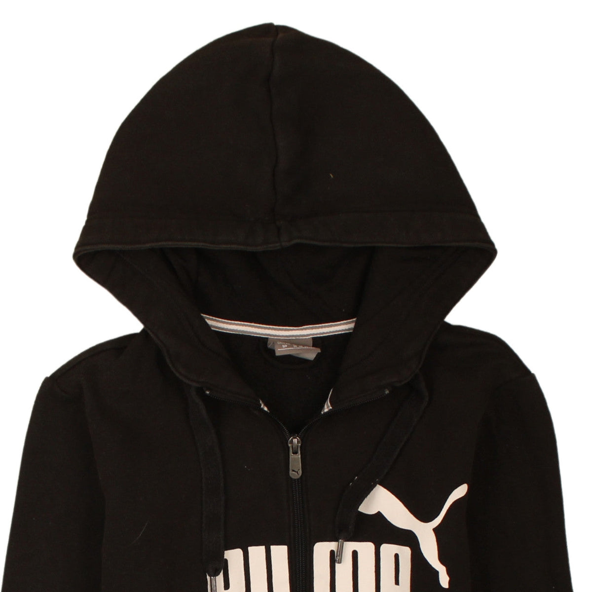 Puma Womens Black Full Zip Hoodie Size 10 Classic Fit