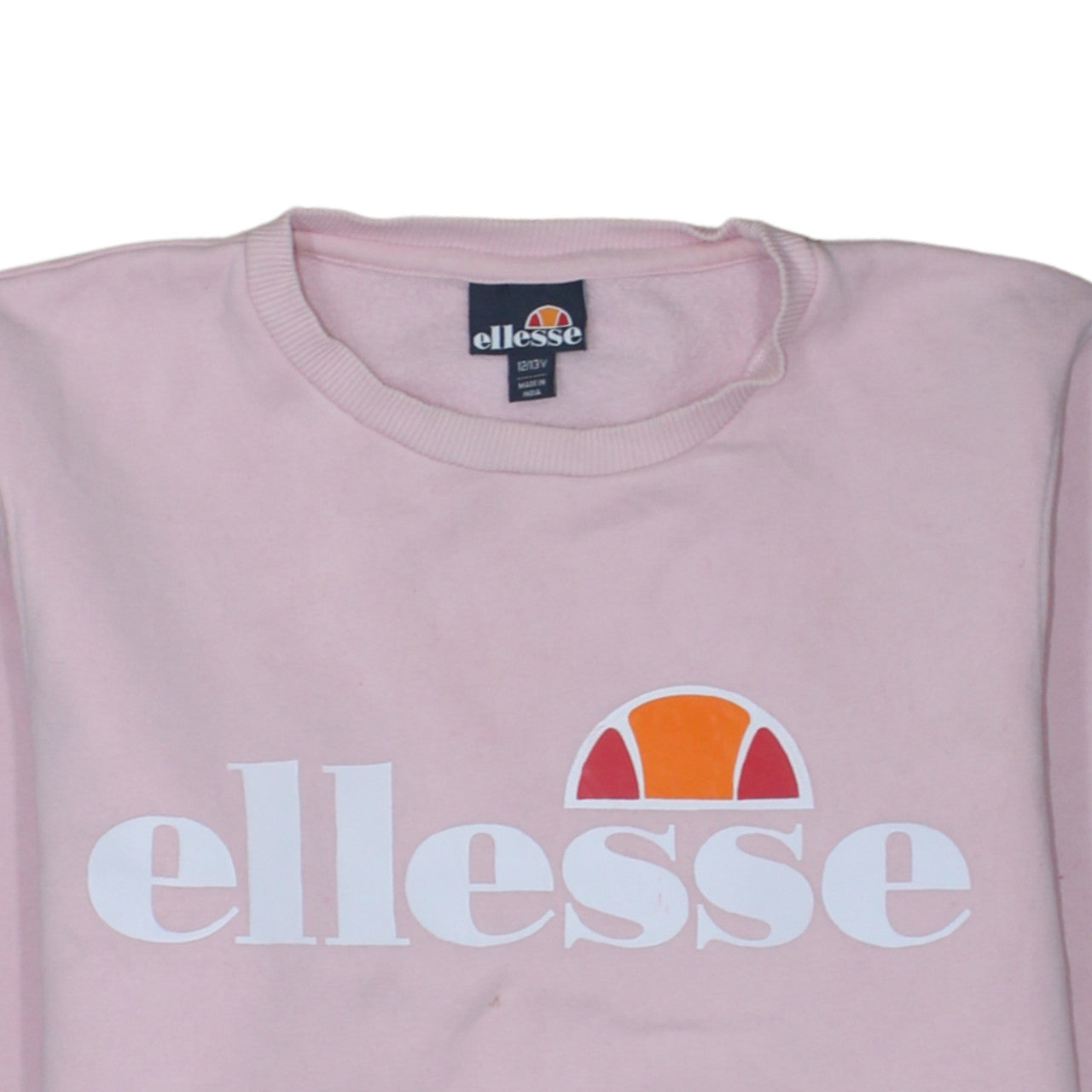 Ellesse Girls Pink Pullover Logo Sweatshirt 12-13 Years Crew Neck Fleece