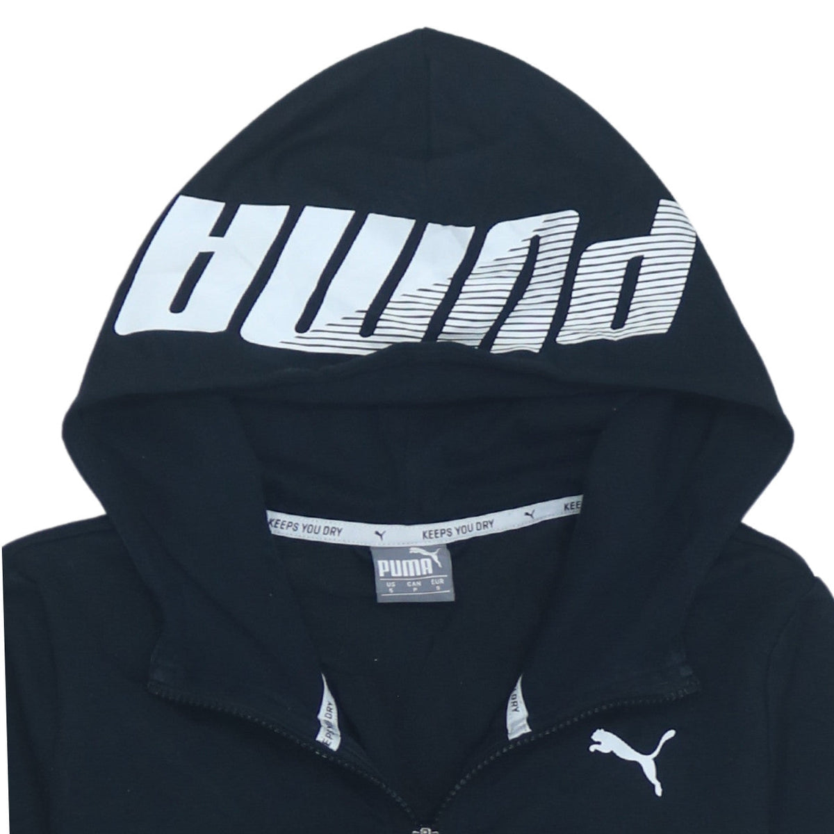 Puma Women’s Black Small Full Zip Hoodie Sweatshirt
