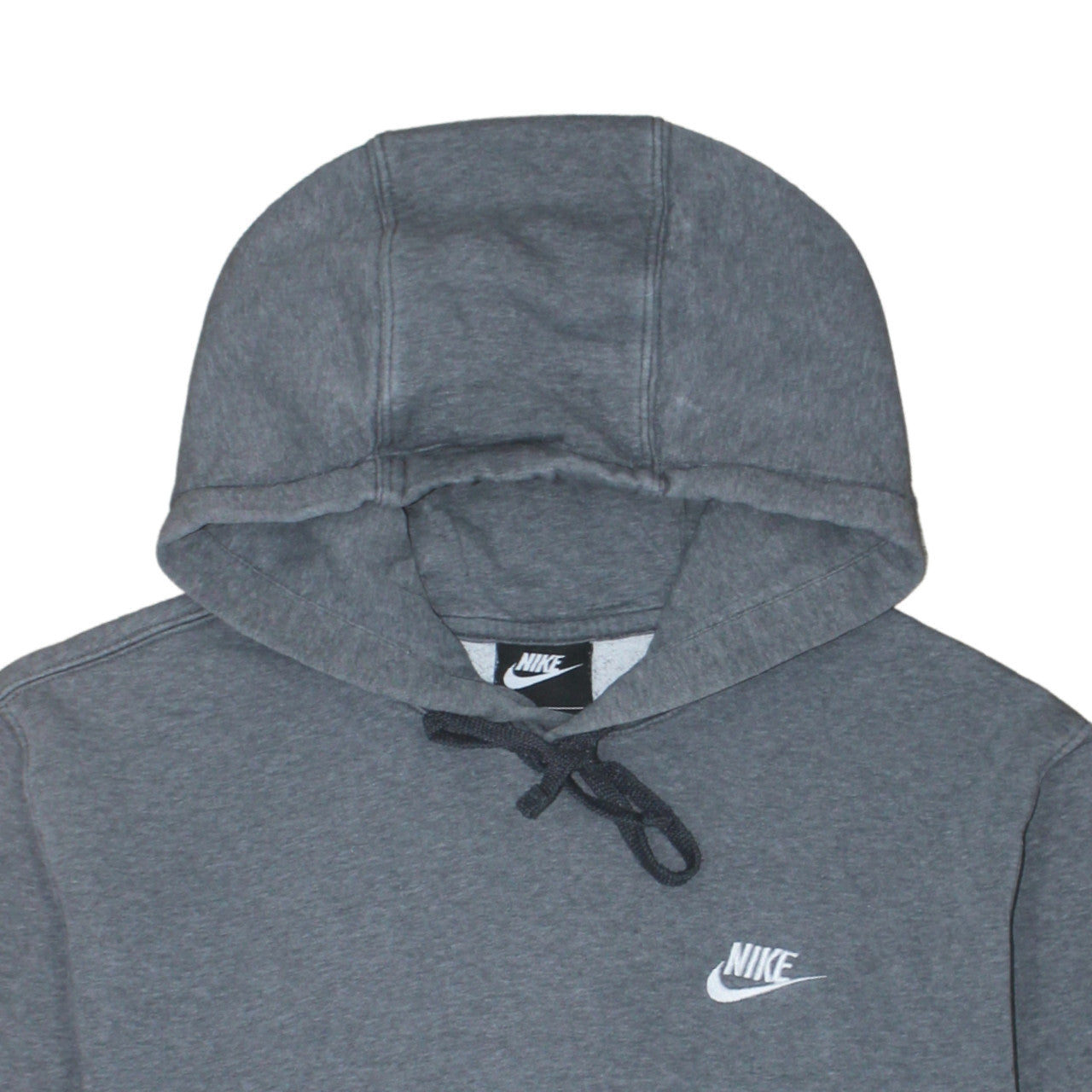 Nike Men's Grey Pullover Hoodie Size S Regular Fit Fleece Sweatshirt