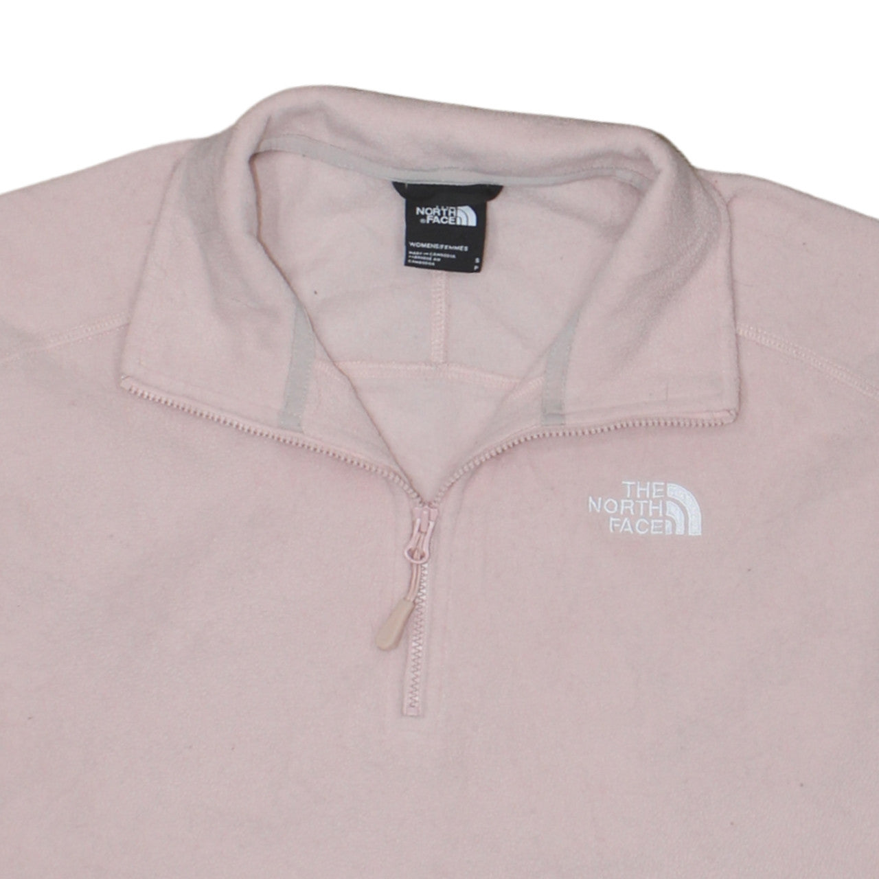The North Face Women Pink Fleece Pullover Sweatshirt Small 1/4 Zip