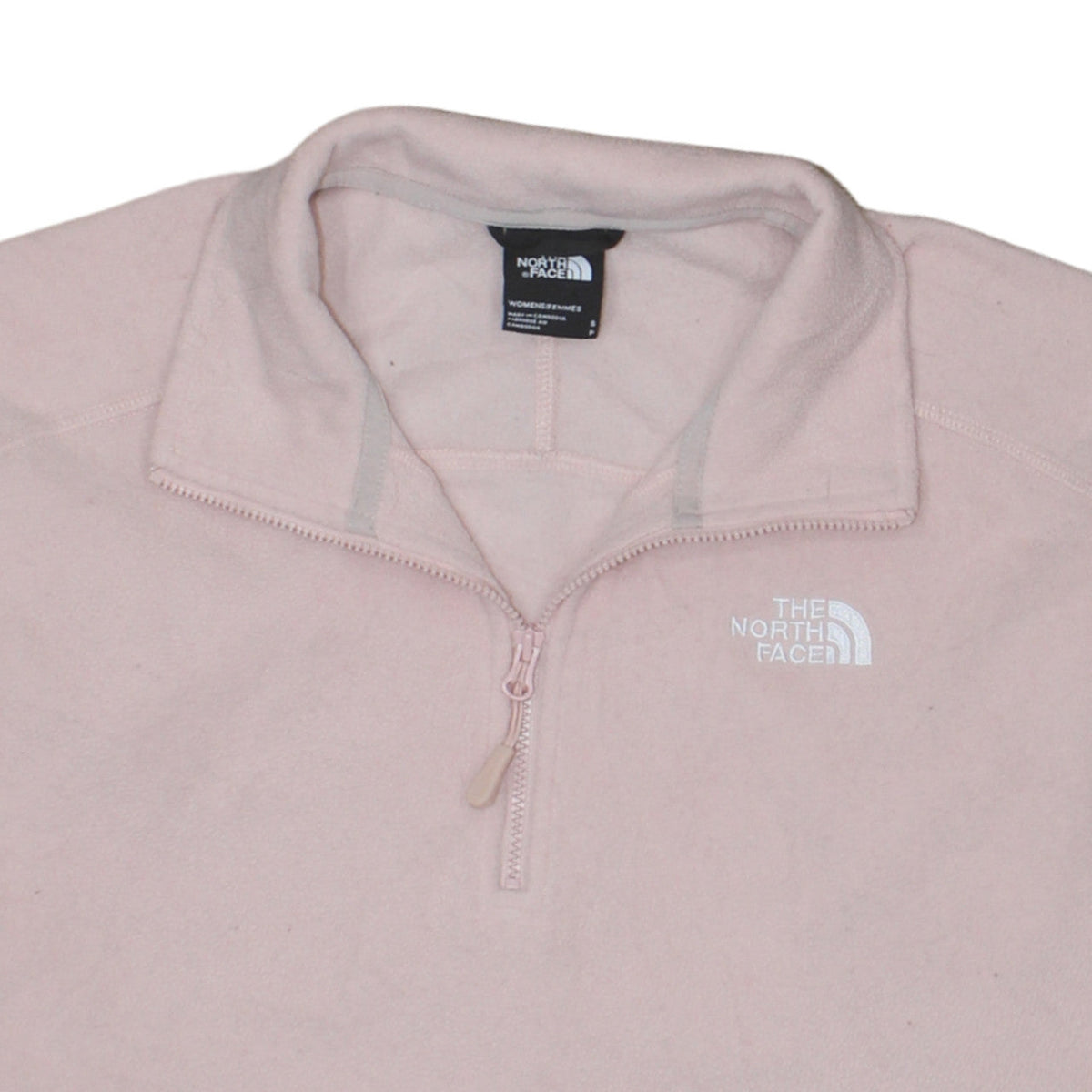 The North Face Women Pink Fleece Pullover Sweatshirt Small 1/4 Zip
