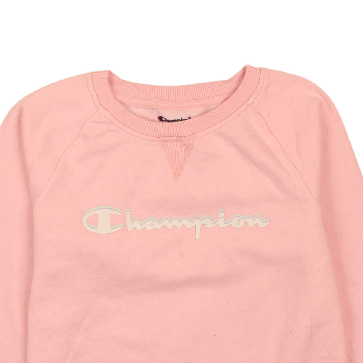 Champion Girls Pink XL Pullover Sweatshirt Crew Neck Logo Jumper