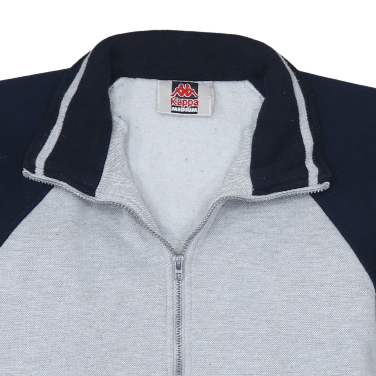 Kappa Men Grey Full Zip Sweatshirt Medium Classic Sportswear