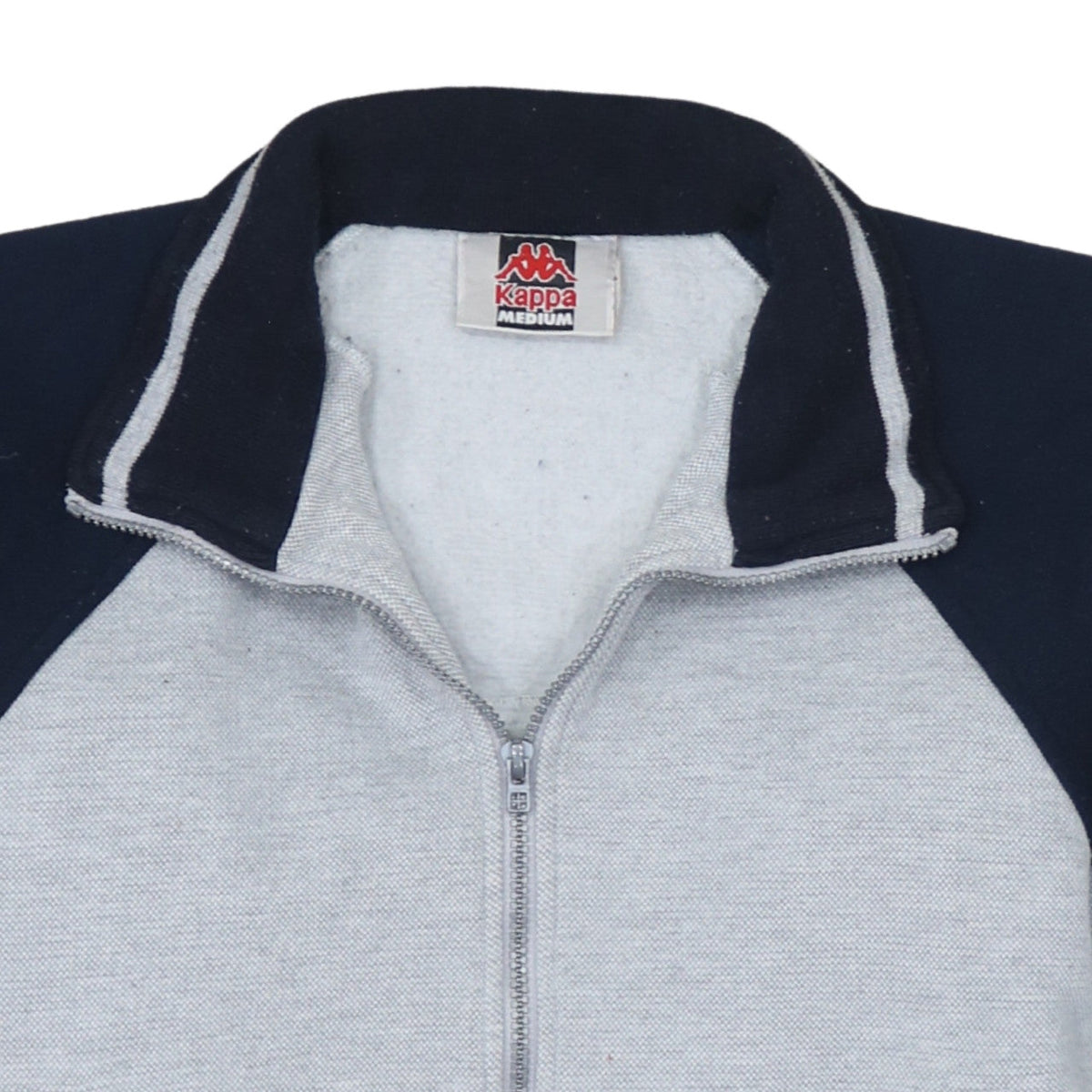 Kappa Men Grey Full Zip Sweatshirt Medium Classic Sportswear