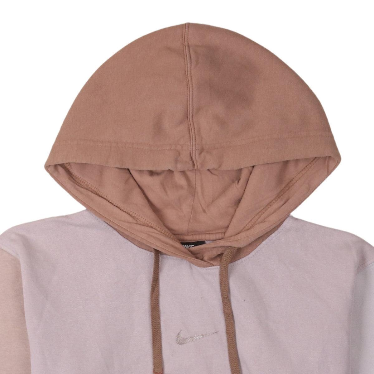 Nike Women’s Beige Colourblock Pullover Hoodie Size S