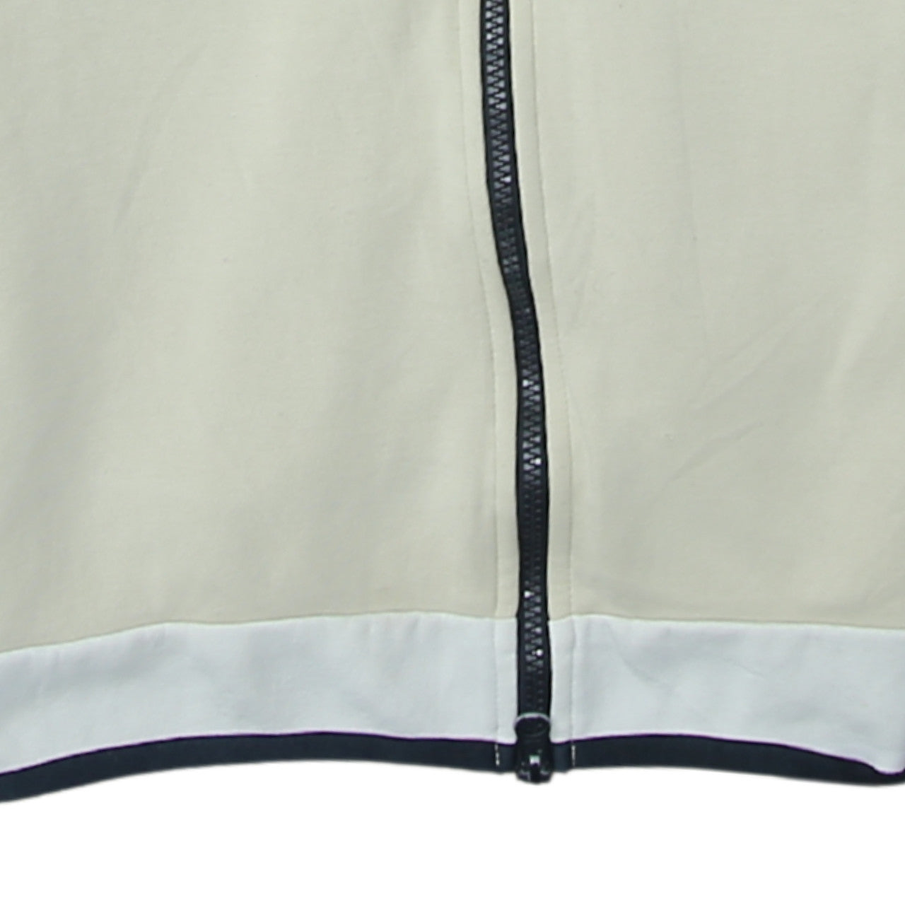 Nike Men's Beige Full Zip Hoodie M - Logo Hooded Sweatshirt