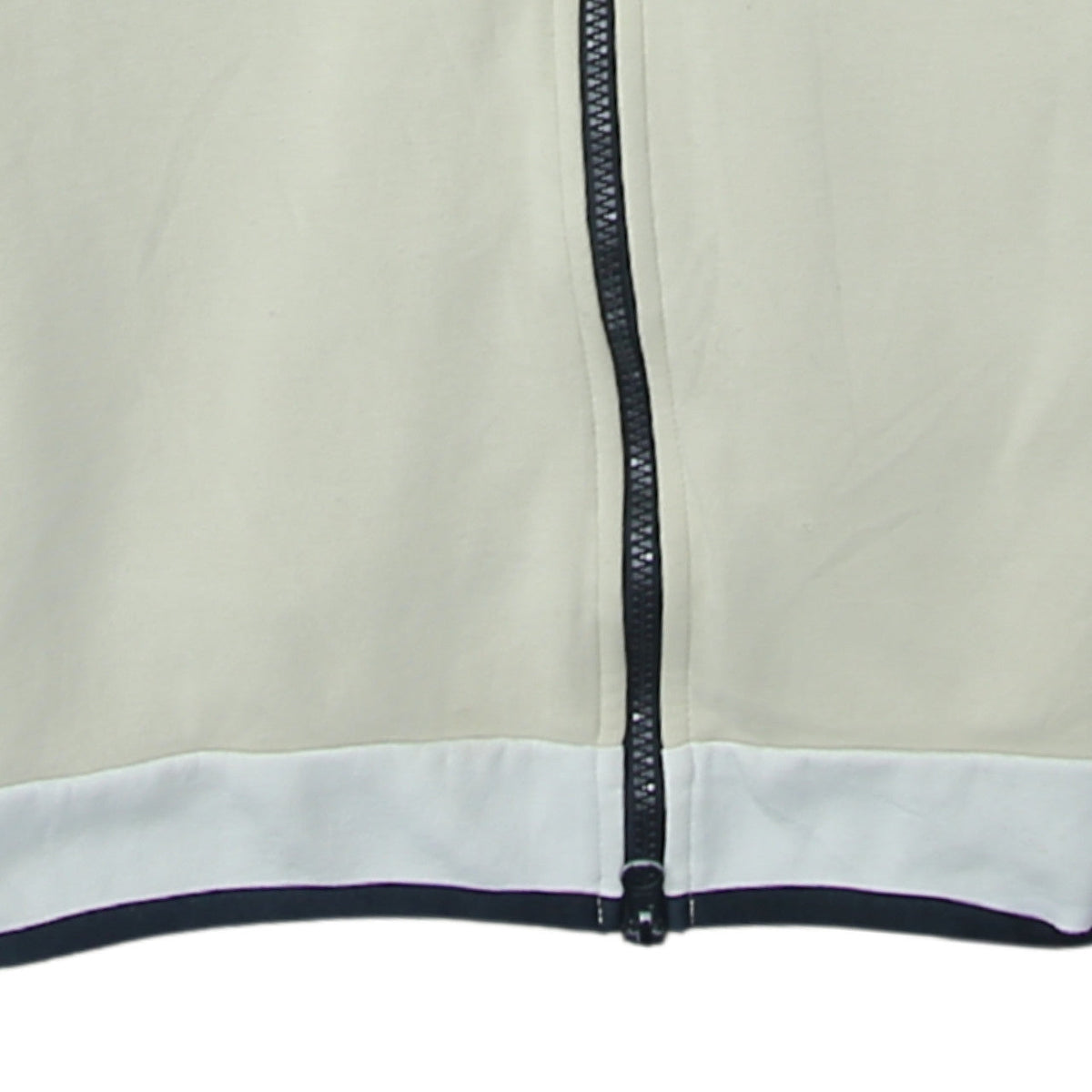Nike Men's Beige Full Zip Hoodie M - Logo Hooded Sweatshirt