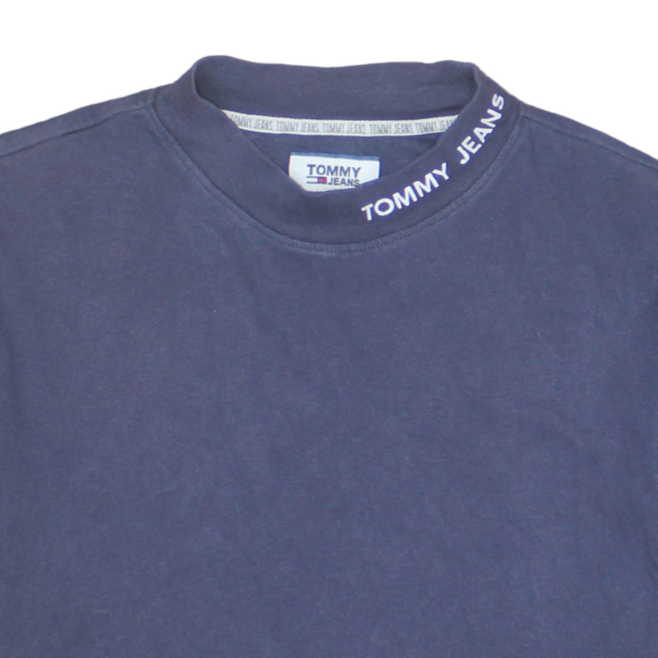 Tommy Jeans Men's Navy Blue Small Crew Neck Cotton T-Shirt