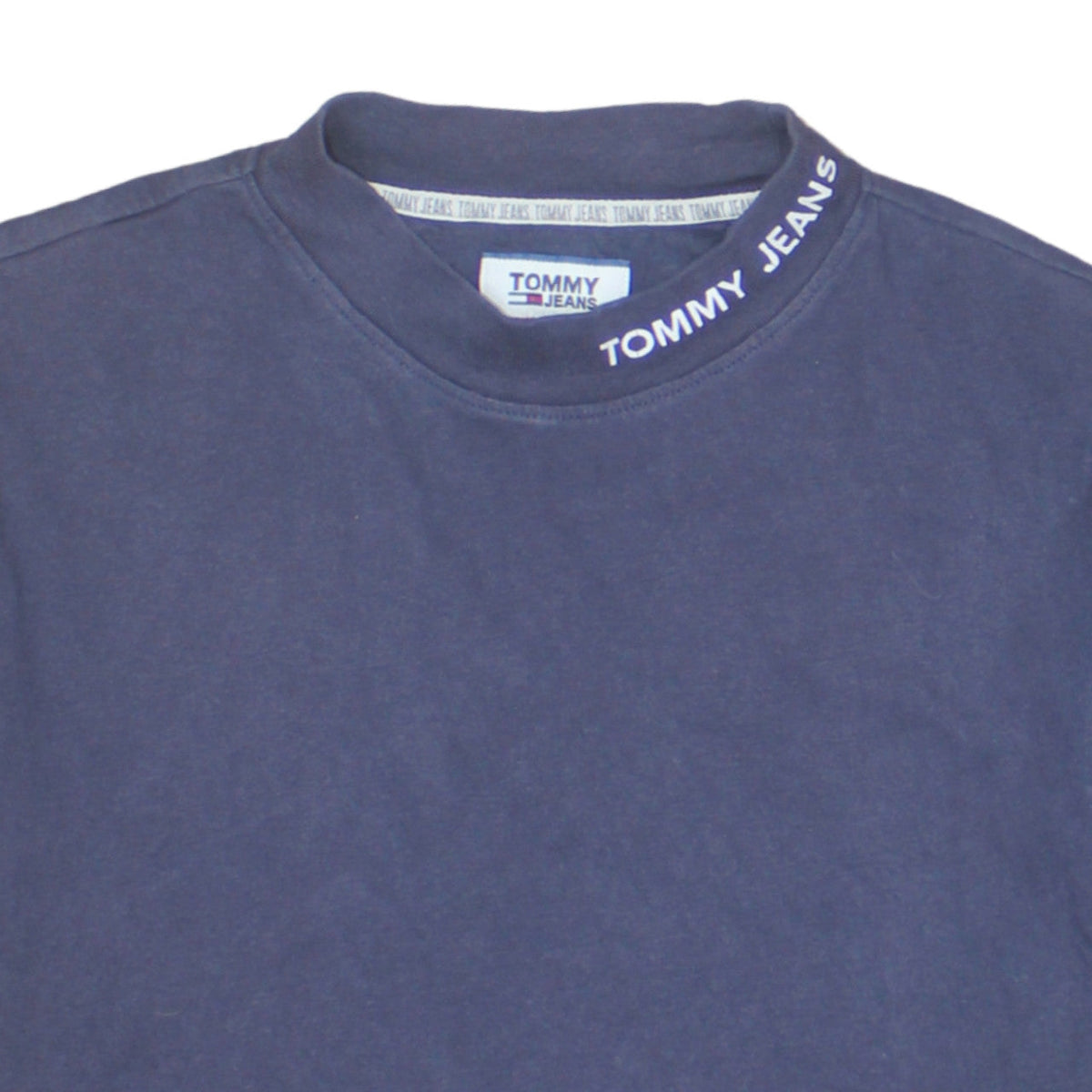 Tommy Jeans Men's Navy Blue Small Crew Neck Cotton T-Shirt