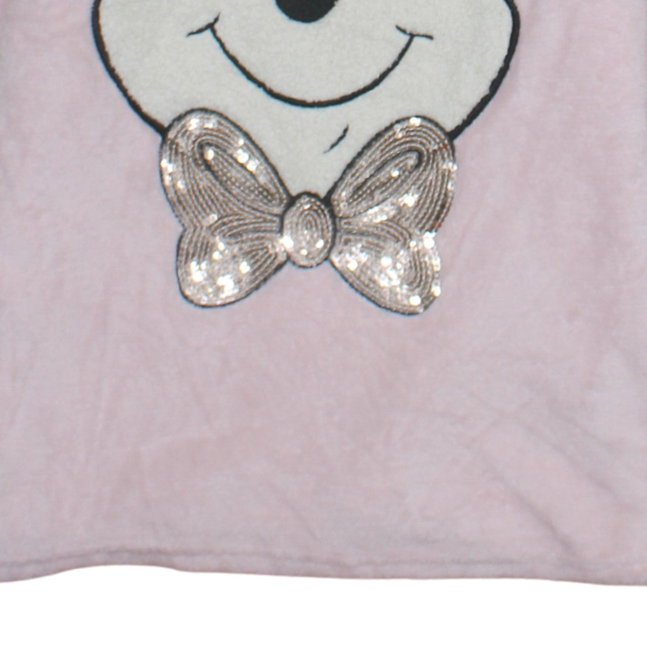 Primark Women’s Pink Winnie the Pooh Sequin Fleece Pyjama Top Size 10-12