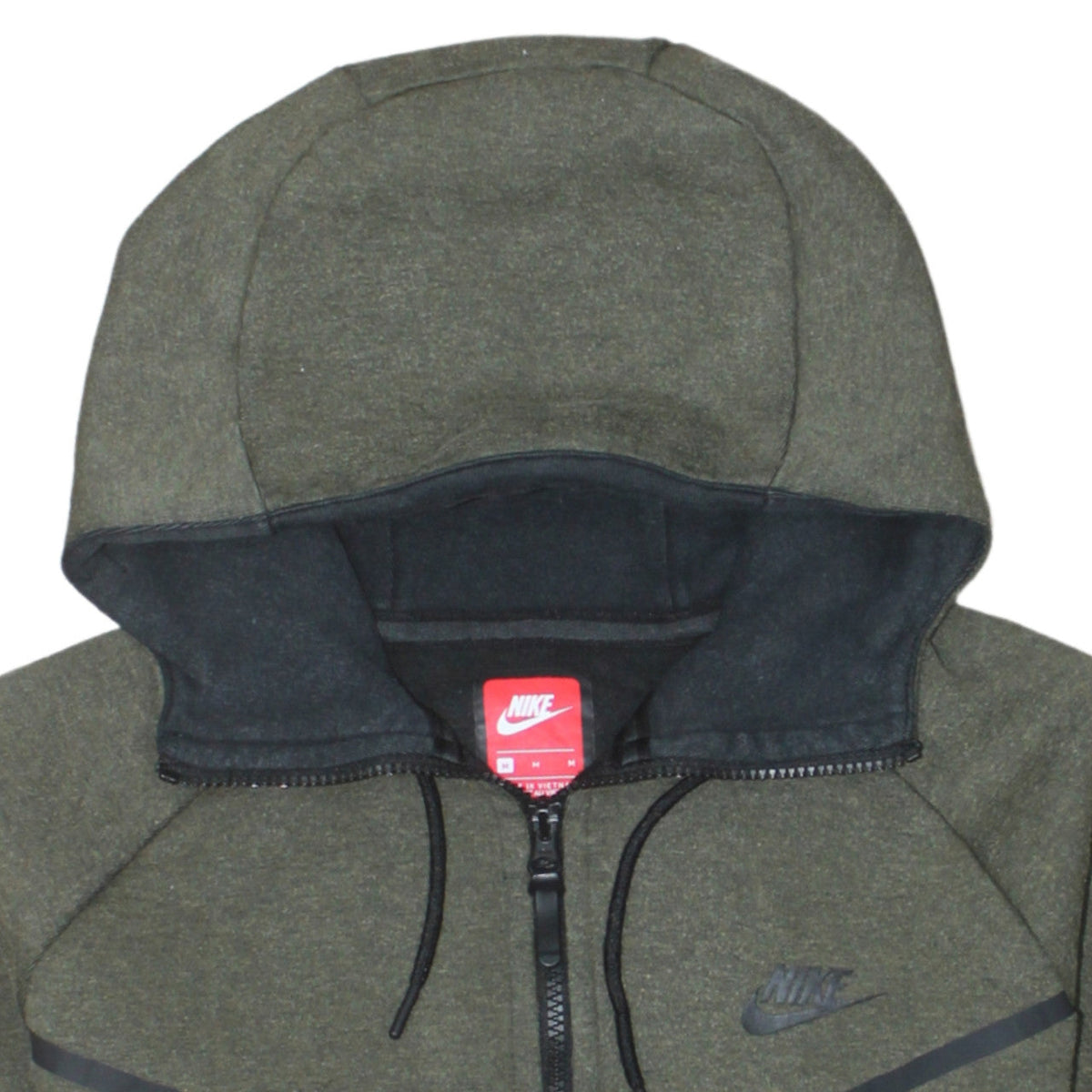 Nike Men's Green Full Zip Hoodie M Regular Fit Sportswear