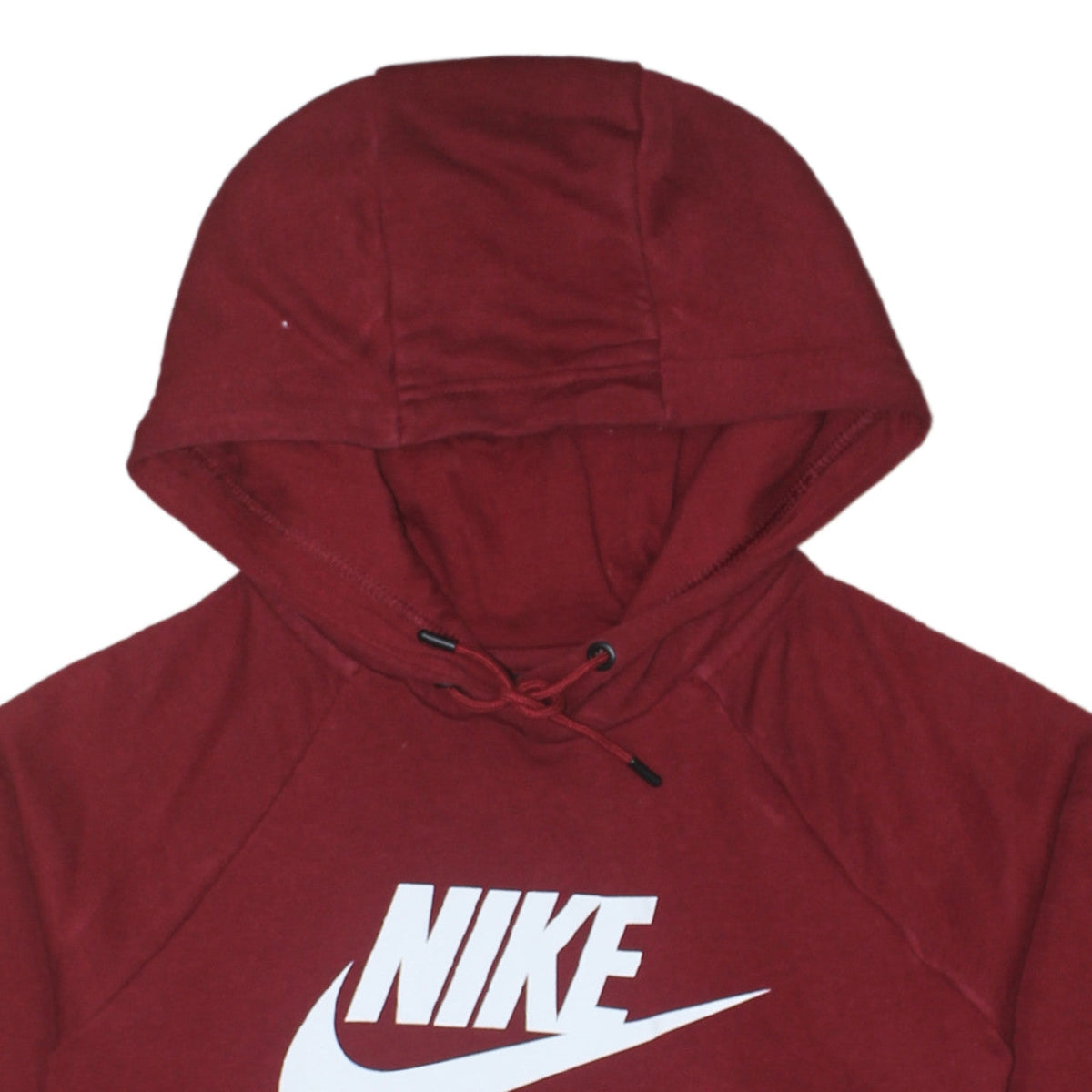 Nike Men's Red Pullover Hoodie Small Logo Graphic Fleece Sweatshirt