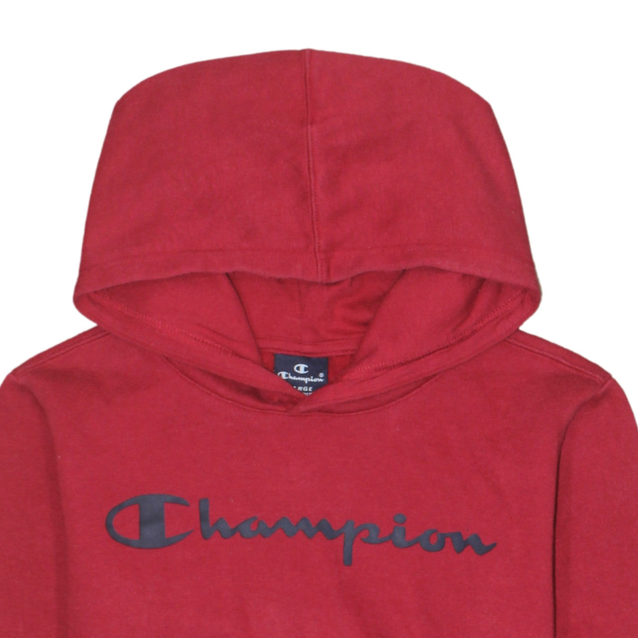 Champion Boys Red Pullover Hoodie Size Large 11-12 Years Logo Design