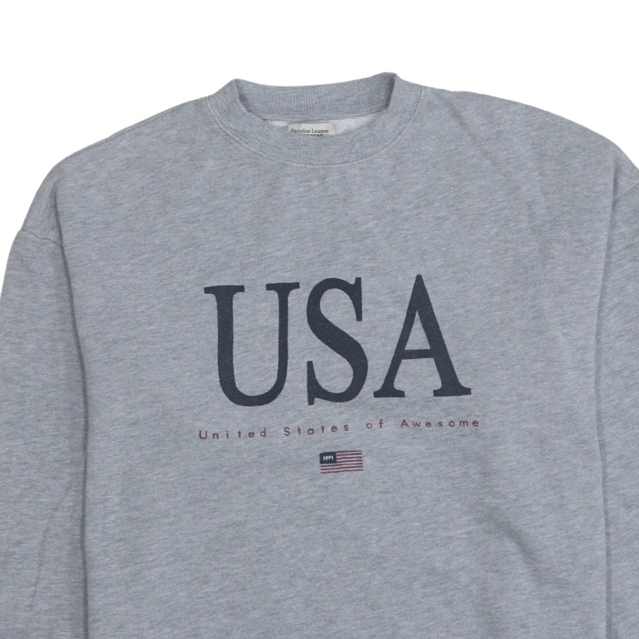 Pull&Bear Women's Grey USA Graphic Pullover Sweatshirt Size Small