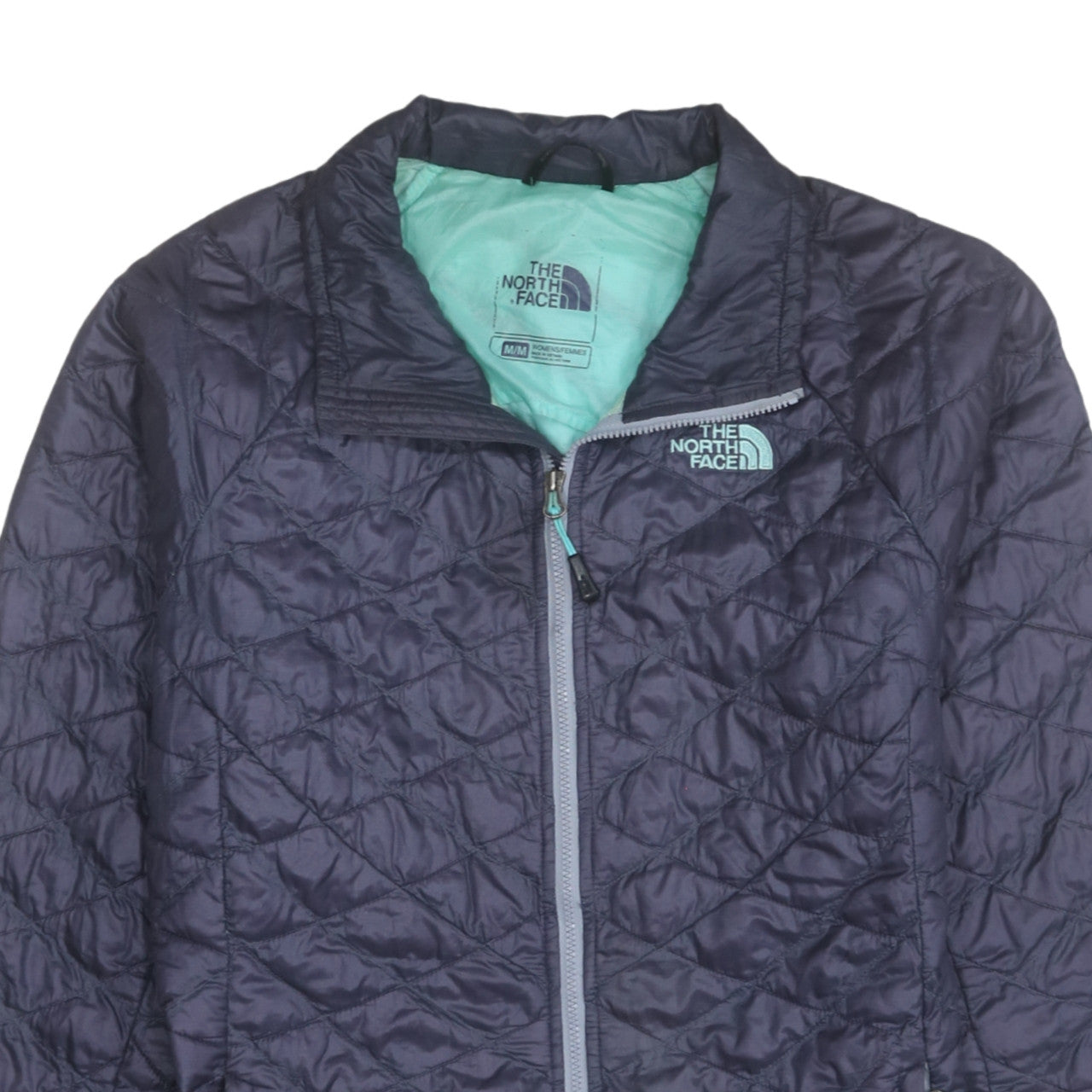 The North Face Unisex Blue Quilted Full Zip Jacket M