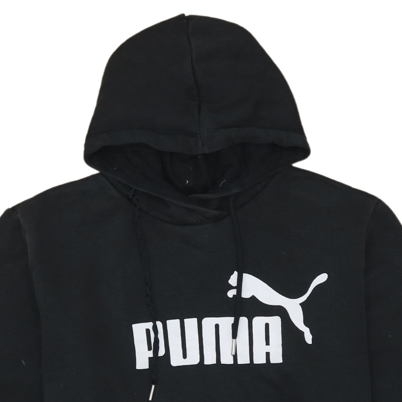 Puma Womens Black Pullover Hoodie Size 18 Logo Graphic Sweatshirt